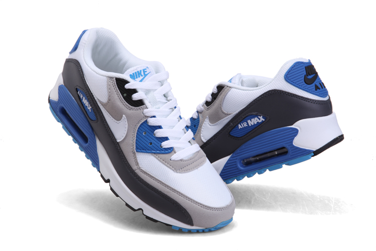 New Men'S Nike Air Max Black/White/Blue/Gary